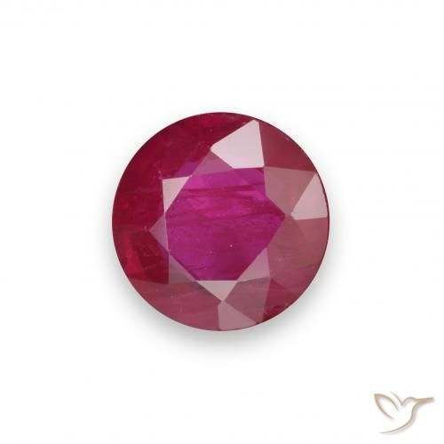 0.73ct Natural Medium-Dark Red Ruby, Round, VS-SI