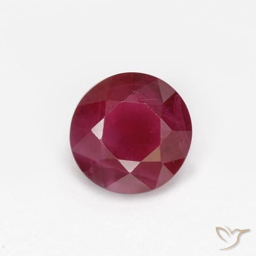 0.99ct Natural Jam Red Ruby, Round, VS-SI