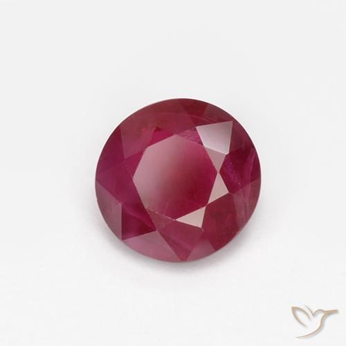 0.99 ct Red Ruby Stone, Natural Ruby in Round Facet Shape for Sale