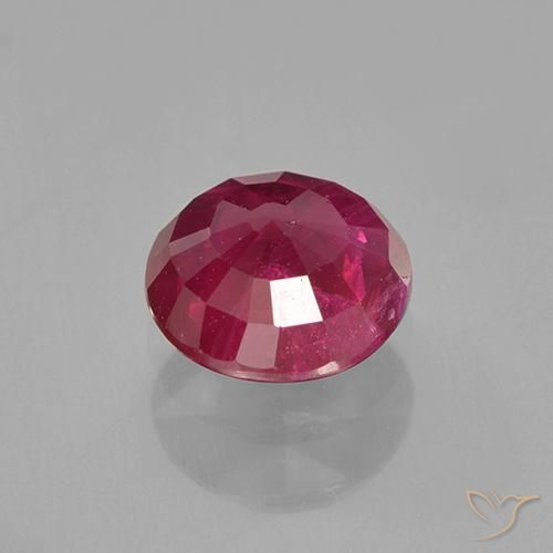 Ruby Gemstone in 6 mm (calibrated) Size for Sale, Ruby Stone in Pinkish Red Color