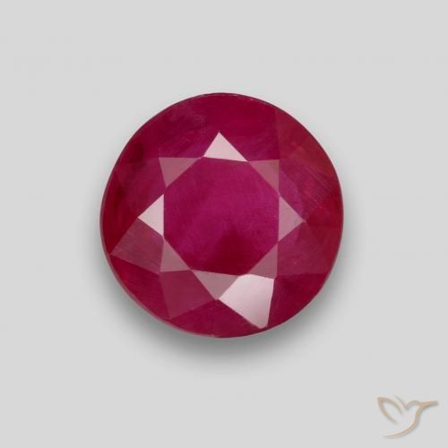 0.90ct Natural Reddish Pink Ruby, Round, VS-SI