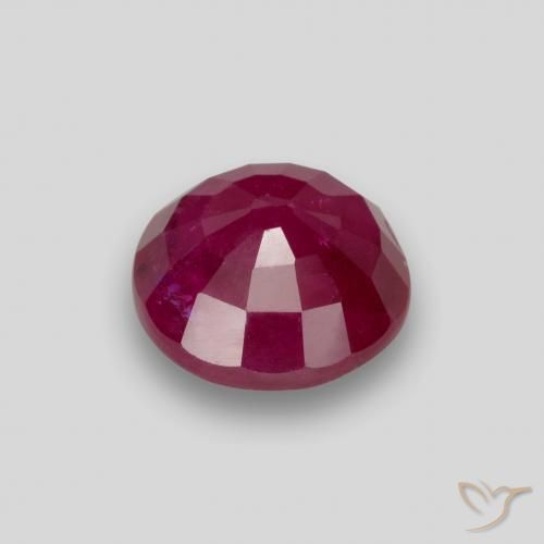 Ruby Gemstone in 5.5 mm (calibrated) Size for Sale, Ruby Stone in Reddish Pink Color