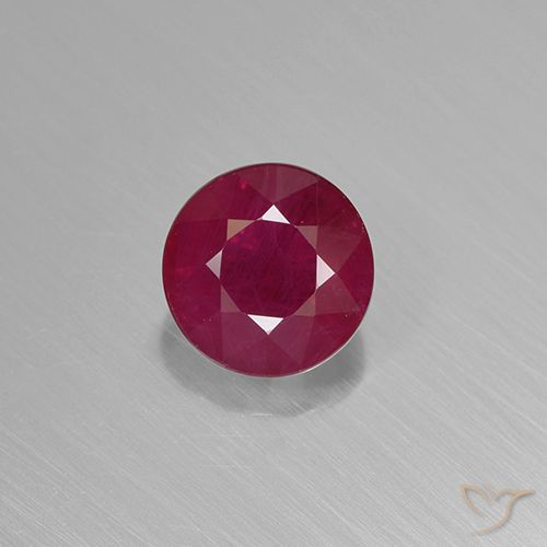 0.95ct Natural Pinkish Red Ruby, Round, VS-SI