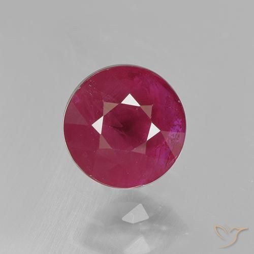 0.96ct Natural Medium Red Ruby, Round, VS-SI
