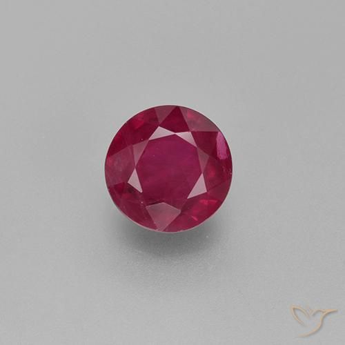 0.82ct Natural Pinkish Red Ruby, Round, VS-SI