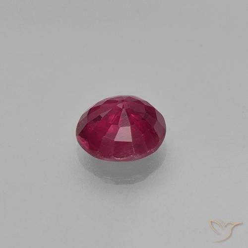 Ruby Gemstone in 5.5 mm (calibrated) Size for Sale, Ruby Stone in Pinkish Red Color