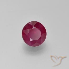 1.11 ct Red Ruby Stone, Natural Ruby in Round Facet Shape for Sale