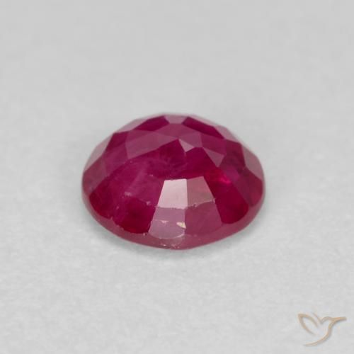 Ruby Gemstone in 5.5 mm (calibrated) Size for Sale, Ruby Stone in Pinkish Red Color