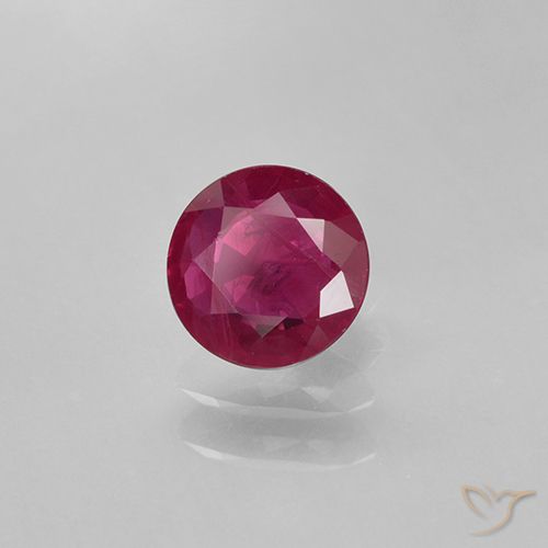 0.63ct Natural Pinkish Red Ruby, Round, VS-SI