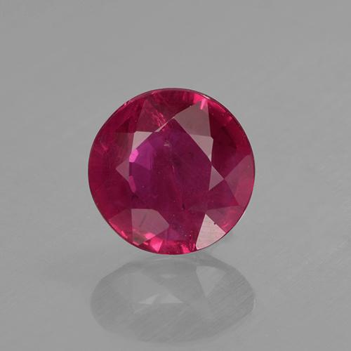 Medium-Dark Red Рубин Камень - 0.7ct Круглая Фасетная Огранка (ID: 499442)