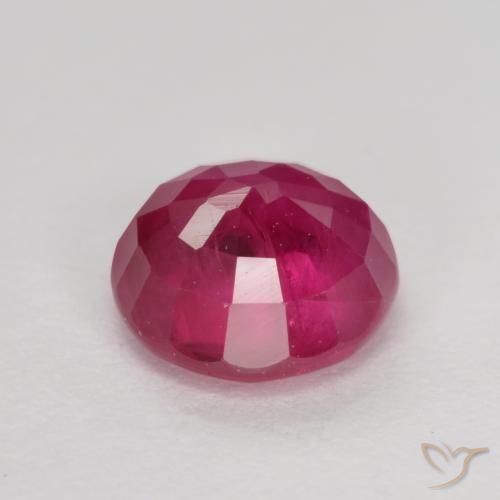 Ruby Gemstone in 5.5 mm (calibrated) Size for Sale, Ruby Stone in Reddish Pink Color