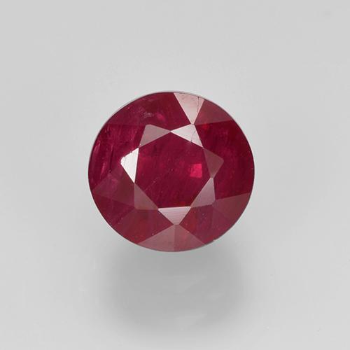 Rojo medio Rubí Gema - 1.1ct Faceta Redonda (ID: 499481)