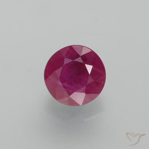 0.79ct Natural Pinkish Red Ruby, Round, VS-SI