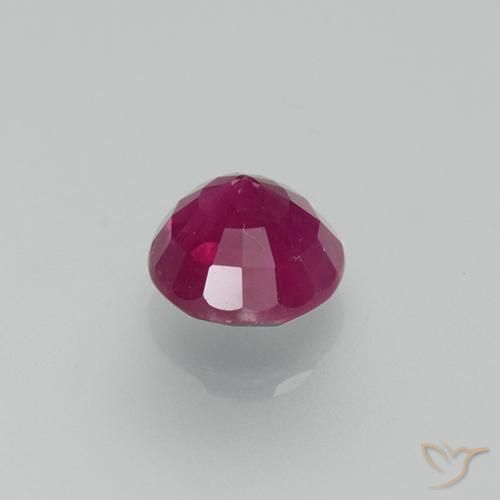 Ruby Gemstone in 5 mm (calibrated) Size for Sale, Ruby Stone in Pinkish Red Color