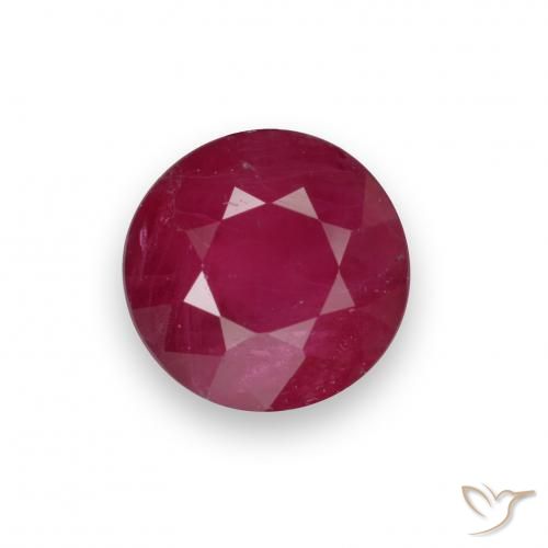 0.69ct Natural Medium Red Ruby, Round, VS-SI