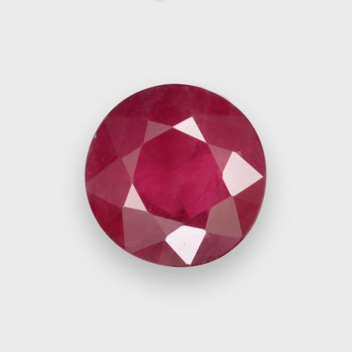 Rojo mermelada Rubí Gema - 1.1ct Faceta Redonda (ID: 499500)