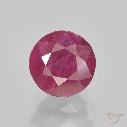 1.55ct Natural Reddish Pink Ruby, Round, VS-SI