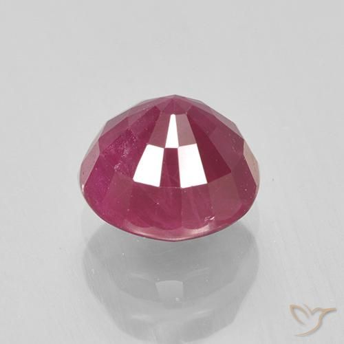 Ruby Gemstone in 6.5 mm (calibrated) Size for Sale, Ruby Stone in Reddish Pink Color