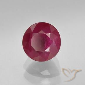 1.10 ct Red Ruby Stone, Natural Ruby in Round Facet Shape for Sale