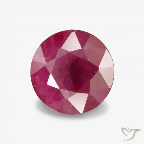 1.21 ct Red Ruby Stone, Natural Ruby in Round Facet Shape for Sale