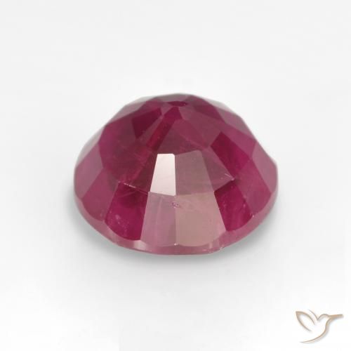 Ruby Gemstone in 6 mm (calibrated) Size for Sale, Ruby Stone in Reddish Pink Color