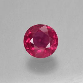 Rojo rosado Rubí Gema - 0.7ct Faceta Redonda (ID: 499509)