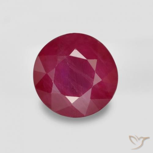 0.83ct Natural Medium Red Ruby, Round, VS-SI