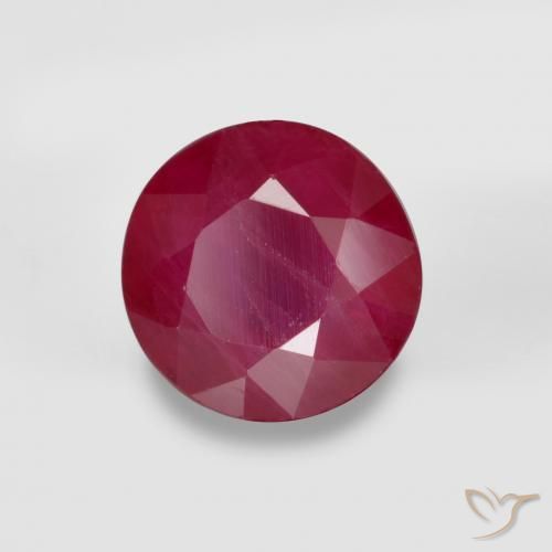 0.83 ct Red Ruby Stone, Natural Ruby in Round Facet Shape for Sale