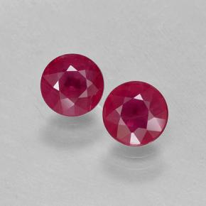 0.6ct Round Facet Pinkish Red Ruby Gem for sale 0.6ct Round Facet Pinkish Red Ruby Gem (ID: 499742)