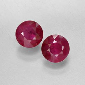 0.7ct Round Facet Pinkish Red Ruby Gem for sale 0.7ct Round Facet Pinkish Red Ruby Gem (ID: 499743)