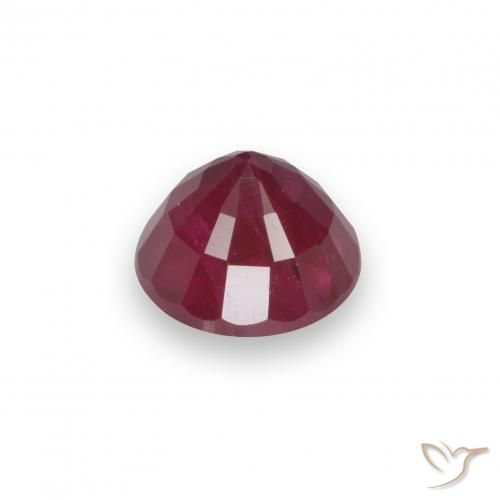 Ruby Gemstone in 5 mm (calibrated) Size for Sale, Ruby Stone in Dark Red Color