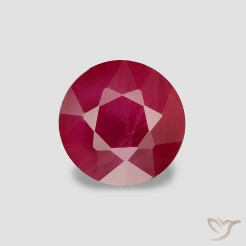 0.87ct Natural Deep Crimson Ruby, Round, VS-SI