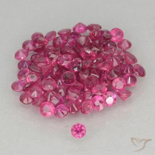 1.30 ctw Pink Ruby Stones, Natural Ruby in Diamond-Cut Shape for Sale