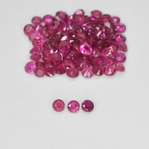 Medium-Dark Pink Ruby Gem - 0ct Diamond-Cut (ID: 500492)