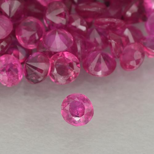 100個1 29カラットラウンドピンクルビー 1 4 Mm Gemselect