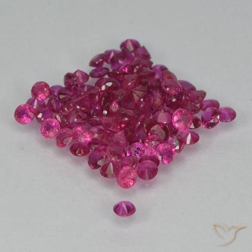 1.3ct Diamond Cut Ruby Gemstones 1.4 mm From Mozambique GemSelect