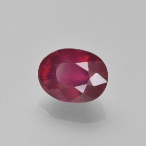 2.13 ct Red Ruby Stone, Natural Ruby in Oval Facet Shape for Sale