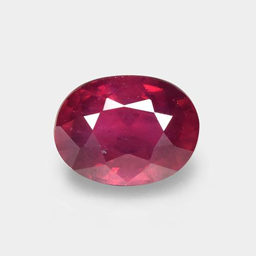 Pinkish Red Ruby Gem - 1.8ct Oval Facet (ID: 500741)