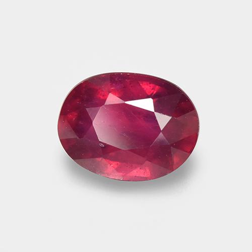 1.83 ct Red Ruby Stone, Natural Ruby in Oval Facet Shape for Sale