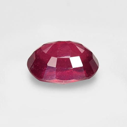Ruby Gemstone in 8 x 6 mm (calibrated) Size for Sale, Ruby Stone in Pinkish Red Color