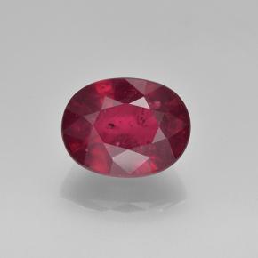 Wine Red Ruby Gem - 2.2ct Oval Facet (ID: 500744)