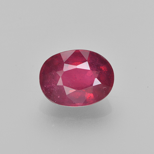 1.91 ct Red Ruby Gemstone, Ruby Gem in Oval Facet Shape for Sale.