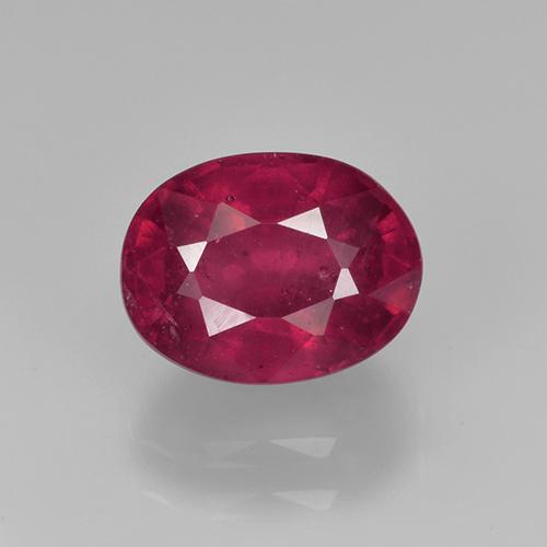 Medium Red Ruby Gem - 2.2ct Oval Facet (ID: 500858)