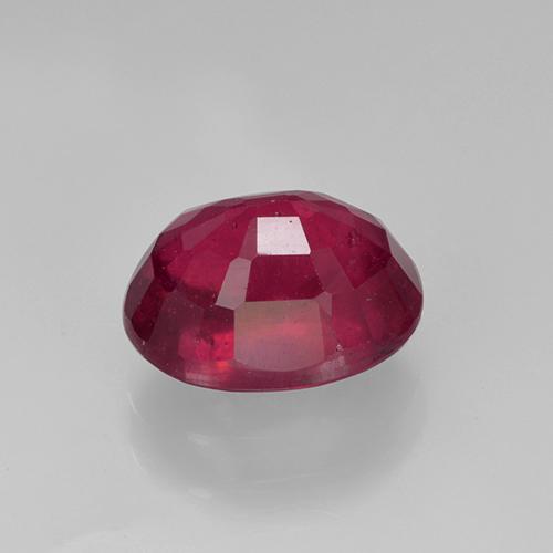 Ruby Gemstone in 8 x 6 mm (calibrated) Size for Sale, Ruby Stone in Medium Red Color