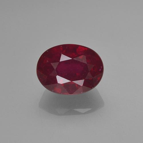 Rouge foncé Rubis gemme - 2.3ct Ovale facette (ID: 500860)