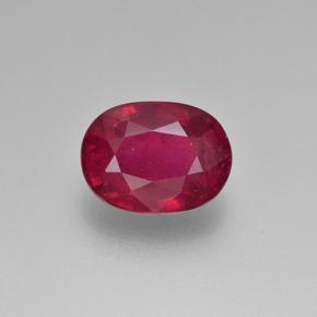 Medium-Dark Red Рубин Камень - 1.9ct Фасетный Овал (ID: 500864)