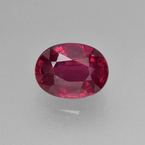 Wine Red Ruby Gem - 2.2ct Oval Facet (ID: 500865)