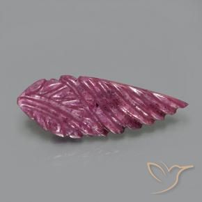 10.56 ct Purple Ruby Stone, Natural Ruby in Carved Leaf Shape for Sale