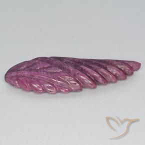 Ruby Gemstone in 34.3 x 12.3 mm Size for Sale, Ruby Stone in Medium-Dark Purple Color