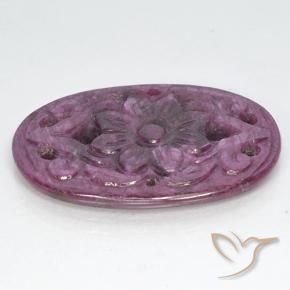 Ruby Gemstone in 30.4 x 20.2 mm Size for Sale, Ruby Stone in Deep Purple Color